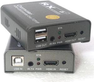 IPKVM-120HU 120m IP USB  KVM Extender over TCP IP with IR remote control KVM via STP UTP cat5e cat6 cable