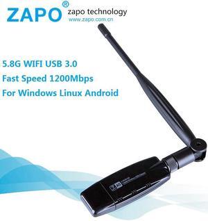 Powerful 5GHz Dual Band WIFI USB 3.0 Adapter 1200Mbps Wireless AC Receiver Network Card High Gain Antenna For Windows Linux