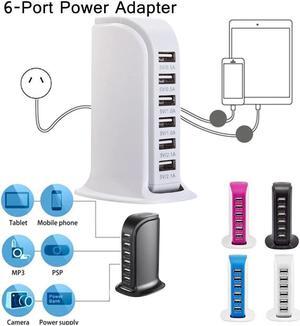 6 USB multi-port UK plug fast charger desktop HUB charging station multi-person travel essential for iPhone / iPad /  #10