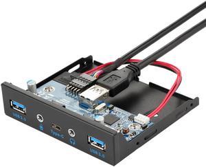 5 Ports Type-C USB 3.0 USB 3.1 Front Panel Hub 3.5inch Panel Computer Expansion Board for Computer Case