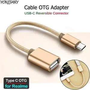 OTG Adapter Cable for  6i 6 5 Pro X50 Pro 5G Q X XT X2 Pro Type C USB OTG Cable Connector Phone  Converter
