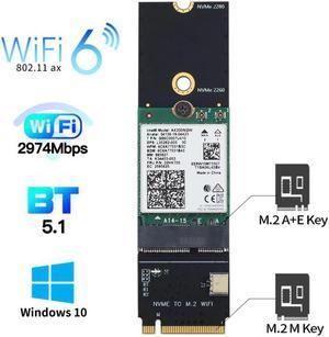 3000Mbps For  AX200 Wifi 6 Wireless Card Bluetooth 5.1 M.2 A+E Key To M.2 M Key NVMe SSD Port Network Wlan Wifi Adapter