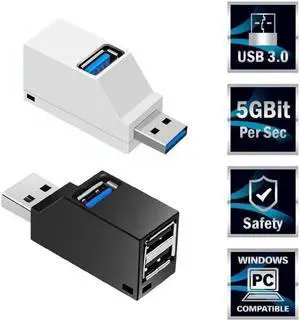 Mini 3 Ports USB 3.0 Splitter Hub High Speed  Transfer Splitter Box Adapter For PC Laptop MacBook Pro adapter