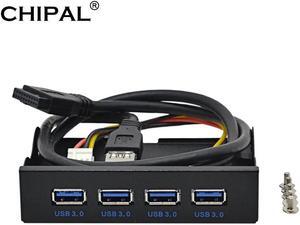 19+1 20Pin 4 Port USB 3.0 Front Panel Combo Bracket USB3.0 Hub Adapter for PC Desktop 3.5" FDD Floppy Disk Drive Bay
