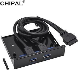 20Pin 2 Ports USB 3.0 Front Panel Bracket USB3.0 Hub 20 Pin Cable Adapter for PC Desktop 3.5'' FDD Floppy Disk Drive Bay