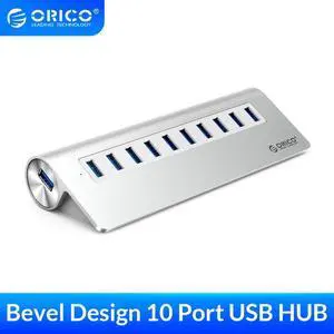 Aluminum 10 Port USB 3.0 HUB with 12V Power Adapter Multi High Speed USB OTG Splitter For PC Macbook Computer Accessories Aluminum 10 Port USB 3.0 HUB with 12V Power Adapter Multi High Speed USB OTG Splitter For PC Macbook Computer Accessories