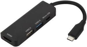 HUB Type-C to Micro USB 3.0 2.0 HDMI Thunderbolt 4 Port Splitter Adapter Compatible for MacBook Pro  Galaxy S9/S8/Note 9