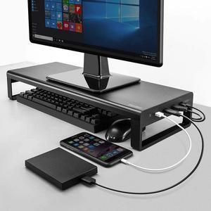 Alloy Monitor Stand Computer Base Table With 4 Usb 3.0 HUB mole phone wireless charging Laptop Desk Stand