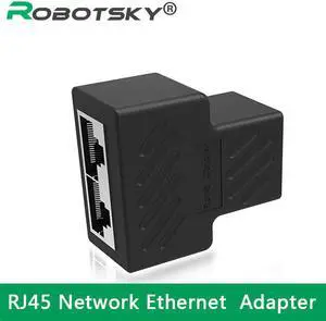 RJ45 8P8C Plug To Dual RJ45 Splitter Network Ethernet Patch Cord Adapter With Shield RJ45 Network Ethernet