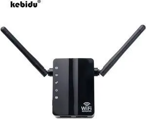 N300 Wi fi Repeater 300Mbps Mini Wireless N Router Wifi Repeater Long Range Extender Booster with 2 External Antennas WPS