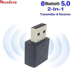 Wireless Bluetooth 5.0 Audio Receiver Transmitter Mini USB 3.5mm 2 in 1 Stereo Bluetooth Resiver Adapter for TV Computer Car AUX