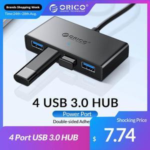 Mini USB 3.0 HUB 4 Port Power Supply OTG  with Micro USB Power Interface for MacBook Laptop Tablet Computer OTG USB HUB