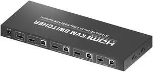 KVM Switch 4 in 1 out 4K @ 30Hz USB 4-port 1 set Keyboard Mouse Monitor Sharing Support Hotkey Switching