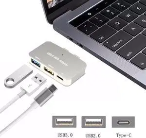 C To USB 3.0 High Speed Hub Adapter With PD Port For MacBook Pro 13 15 inch
