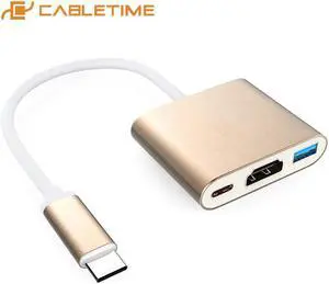 USB HUB Type C to HDMI 4K60Hz 3-in-1 Adapter USB 3.1 Converter for Macbook Air Pixel Matebook HDTV Projector B1 USB HUB Type C to HDMI 4K60Hz 3-in-1 Adapter USB 3.1 Converter for Macbook Air Pixel Matebook HDTV Projector B1