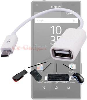 USB 2.0 OTG Cable Adapter for Sony Xperia Z5 Premium/Z4/Z3/Z3v/Z3 Mini/ Z2a/Z1s Z2 for LG G4 3 2  USB Host Converter