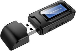 2 In 1 USB Bluetooth 5.0 Audio Transmitter Receiver Upgraded LCD Wireless Adapter For Headphone PC Computer HIFI Sound Quality