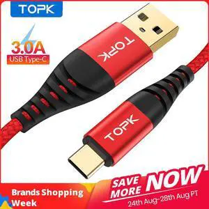 AN42 3A Quick Charge 3.0 USB Type C Cable for Xiaom Redmi Note 7 Fast Charging Type-C Cable for  S9 S10 Plus USB C