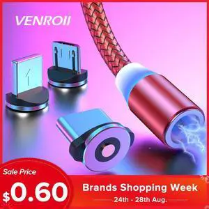 1m 2m Magnetic USB Type C Cable Micro Charging Wire for   USB-C Kable for  Redmi Note 8 7 K20 K30 Pro