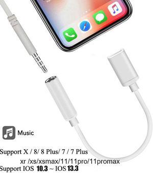 For Lighting to 3.5mm Headphone Adapter Audio Aux Cable For iPhone XS IOS 13 For Lighting Splitter Aux For iPhone 7 8  1