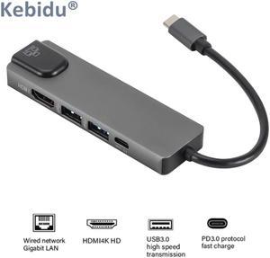 Type-C Hub HDMI to Type C Gigat Ethernet Rj45 Lan To Type C Cable Adapter For MacBook Pro Thunderbolt   Transmitter