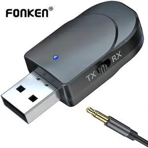 USB Bluetooth 5.0 Audio Receiver Transmitter PC Tablet Wireless Adapter 3.5mm TV Car Kit Aux Music Receiver 3in1 Dongle