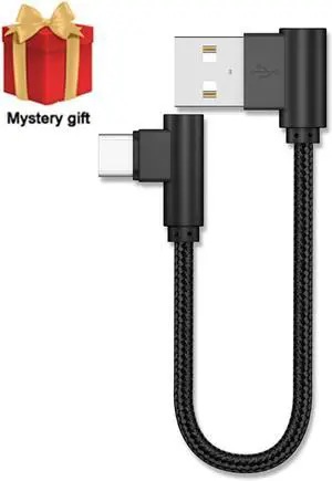 25cm USB to Type C Short 2.4A Fast Charging Cable Elbow 90 Degree USB C Micro USB  Cable For All Smartphones