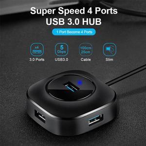 USB Hub 3.0 USB Splitter 4 Ports High Speed USB 3 2.0 Hub Adapter All In One Hab Expander For PC Computer Accessories