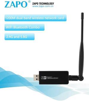 Bluetooth 4.1 Wireless AC 1200Mbps 5GHz WiFi USB 3.0 RTL8822BU Chip LAN Adapter High Gain Antenna Network Card For Desktop