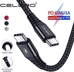 0.3M USB Type C Cable to USB C Cable Fast Charging Charger Cable for  S20 Note 20 Z Filp 5G Quick Charge  4.0 USB C Cable