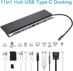 Type C HUB to 3.0  HDMI RJ45  HUB for MacBook Pro Accessories  Splitter Multi 10 Ports Type C HUB -C HUB