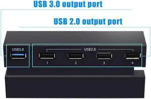 5 Port HUB For PS4, USB 3.0 High Speed Charger Controller Splitter Expansion For Playstation 4 PS4 Console Hot!