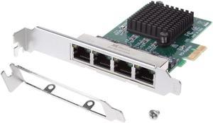 PCI Express 10/100/1000M to 4 Port 4x Gigabit Card Ethernet Network Adapter