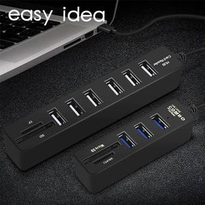 Hub 3.0 Multi  3.0 Hub  2.0 Splitter 3 / 6 Ports Hab High Speed Micro TF/ Card Reader Computer Accessories For PC