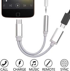 C Type C To 3.5mm Aux Audio Charging Cable Splitter Converter Mic Adapter Headphone ChargerJack for