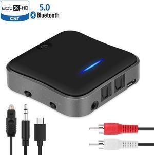 Bluetooth 5.0 Transmitter Receiver APTX HD LL Bt Audio Music Wireless USB Adapter 3.5mm 3.5 AUX Jack/SPDIF/RCA for TV PC