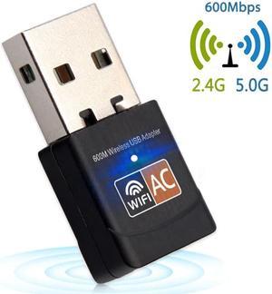 USB Wifi Adapter AC 600Mbps Wi-fi Adapter 2.4G 5G Network Card Antenna Wi fi Receiver Lan USB Ethernet PC Wifi Dongle