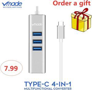 USB 3.0 Hub High Speed USB3.0 to RJ45 Ethernet Adapter USB Splitter 1000Mbps Network Card for Macbook Laptop PC Tablet