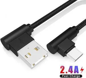 20cm Fast Charging Short Micro USB Cable USB to Type C Elbow 90 Degree Cables Type-C USB C For    Smartphones