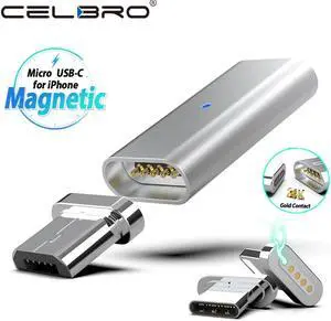 Micro USB Type C Magnetic Adapter Magnet Charger Adapter Charging  Cable Converter USB-C Phone Adapter for