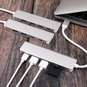 Hub To 3 USB 3.0 Hub  HDMI /VGA/RJ45 Adapter Thunderbolt 3 USB-C  TF  PD Slot Hub for Macbook Pro Air 13 15 16 2019