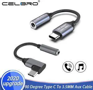 3 Options Type C To 3.5mm Headhone Jack 3.5 AUX USB C Cable Headphones Adapter 3.5 Jack Audio Cable For  S20  P40