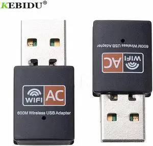600Mbps USB WiFi Adapter Wireless Ethernet Network Card AC Dual Band 2.4G / 5.G Mini Wifi Dongle Receiver For PC Laptop