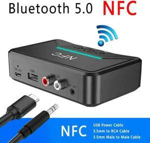 Receiver NFC/USB Disk Music Reading Stereo Wireless Adapter 3.5mm AUX/RCA Car Speaker  Audio Receiver