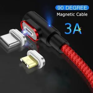 Micro Usb Type C Cable Quick Charge 3.0 Magnet Charger Magnetic Cable Typec 2M for  Mi9  Galaxy S20 Ultra Plus