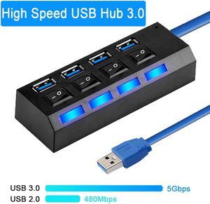 3.0 HUB 2.0 HUB Multi  Splitter 4/7 Port Expander Multiple  3 Hab 3.0 Hub with Switch For PC