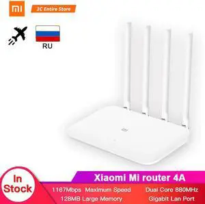Mi 4A Router Gigabit edition 2.4GHz +5GHz WiFi 16MB ROM + 128MB DDR3 High Gain 4 Antenna APP Control  IPv6  Router