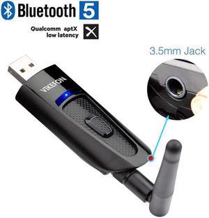 Low Latency Bluetooth 5.0 Transmitter TV PC Driver- 20m/65.6ft Long Rang USB Wireless Audio Adapter Dongle Transmitter