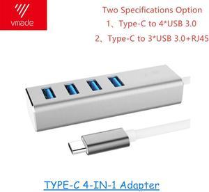 Type-C HUB USB 3.0*3 HUB with RJ45 Gigat Ethernet LAN Port Converter for MacBook Air/MacBook Pro USB HUB Adapter vs USB 3.0*4