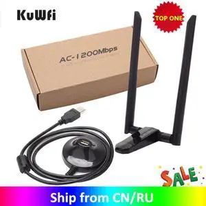 1200Mbps Wireless USB Network Card USB3.0 Dual Band 2.4G&5.8G Wifi Receiver&Wireless Adapter for PC With 2Pcs Antennas